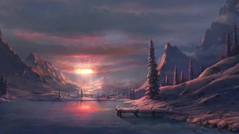 Winter Sunset HD Live Wallpaper For PC - Free Live Wallpaper