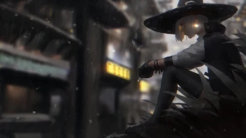 Fantasy Girl Smoking In The Rain HD Live Wallpaper For PC - Free Live Wallpaper