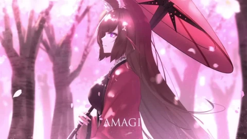 Amagi Cherry Blossom Azur Lane HD Live Wallpaper For PC - Free Live Wallpaper