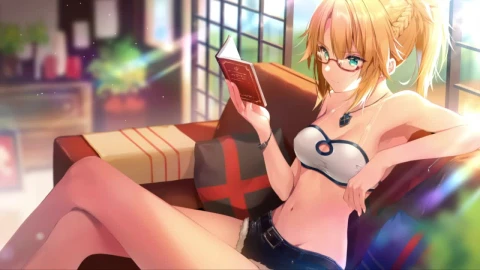 Mordred Reading A Book Fate Grand Order HD Live Wallpaper For PC - Free Live Wallpaper