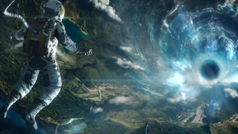 Astronaut Looking At A Black Hole HD Live Wallpaper For PC - Free Live Wallpaper