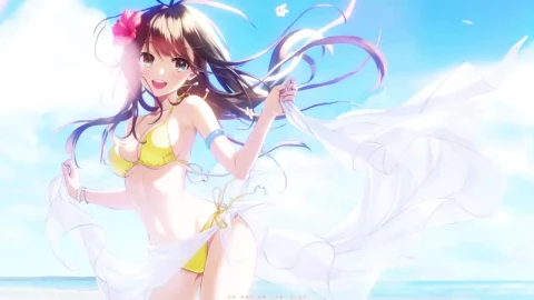 Anime Girl In Bikini HD Live Wallpaper For PC - Free Live Wallpaper