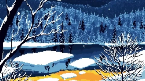 Trees And Ice Pixel HD Live Wallpaper For PC - Free Live Wallpaper