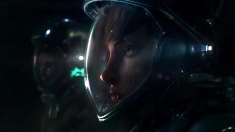 Astronaut Girl In Space HD Live Wallpaper For PC - Free Live Wallpaper
