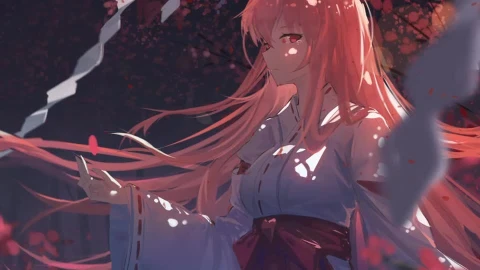 Miko Shrine Maiden HD Live Wallpaper For PC - Free Live Wallpaper
