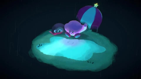 Kirby And Gooey In The Rain Pokemon HD Live Wallpaper For PC - Free Live Wallpaper