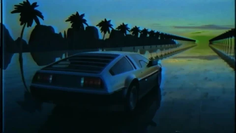 Retrowave Delorean Dmc 12 HD Live Wallpaper For PC - Free Live Wallpaper