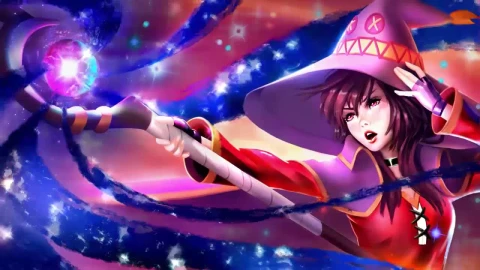 Megumin Use Explosion Spell Konosuba Gods Blessing On This Wonderful World HD Live Wallpaper For PC - Free Live Wallpaper