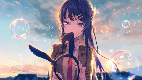 Mai Sakurajima In The Sunlight Seishun Buta Yarou Wa Bunny Girl Senpai No Yume Wo Minai HD Live Wallpaper For PC - Free Live Wallpaper