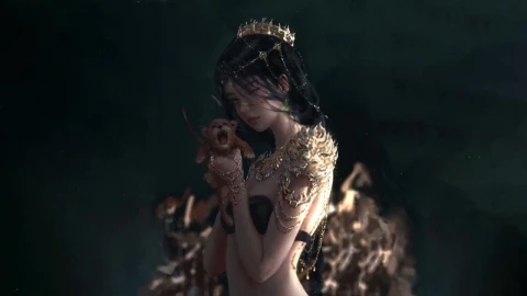 Princess Aeolian Playing With Her Pet Ghostblade HD Live Wallpaper For PC - Free Live Wallpaper