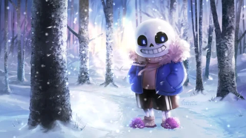 Sans In The Snow Forest Undertale HD Live Wallpaper For PC - Free Live Wallpaper