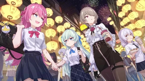Festival Night Fireworks Honkai Impact 3rd HD Live Wallpaper For PC - Free Live Wallpaper