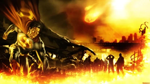 Superman In The Fire HD Live Wallpaper For PC - Free Live Wallpaper