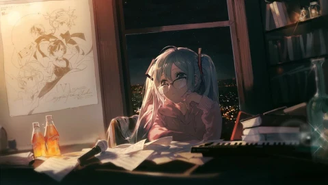 Miku Starry Night HD Live Wallpaper For PC - Free Live Wallpaper