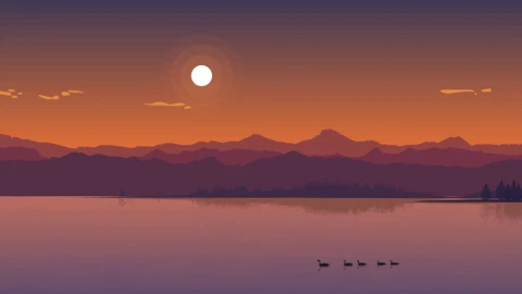 Sunset Mountain HD Live Wallpaper For PC - Free Live Wallpaper