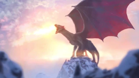 Fire Breathing Dragon On Top Of Mountain HD Live Wallpaper For PC - Free Live Wallpaper