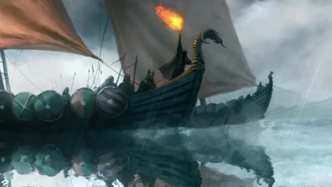 Vikings Boat Crossing The Sea Game Of Thrones HD Live Wallpaper For PC - Free Live Wallpaper