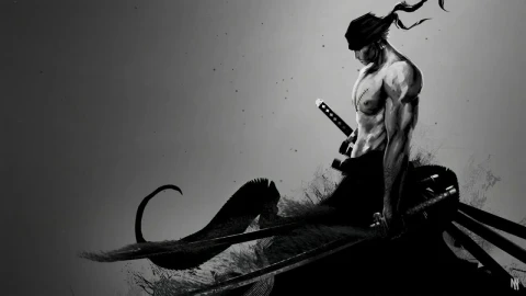 Zoro One Piece Black White HD Live Wallpaper For PC - Free Live Wallpaper