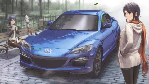 Anime Girl And Car HD Live Wallpaper For PC - Free Live Wallpaper