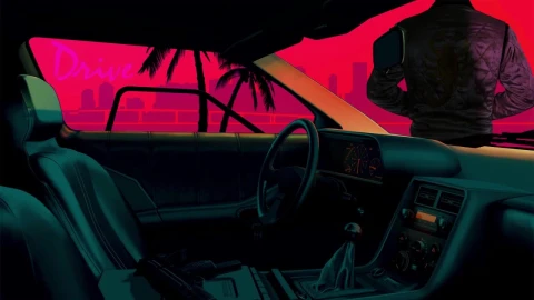 Man And Car In Cyberpunk World HD Live Wallpaper For PC - Free Live Wallpaper