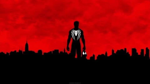 Spiderman Silhouette Building HD Live Wallpaper For PC - Free Live Wallpaper