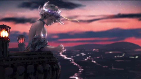 Princess On Balcony At Evening HD Live Wallpaper For PC - Free Live Wallpaper