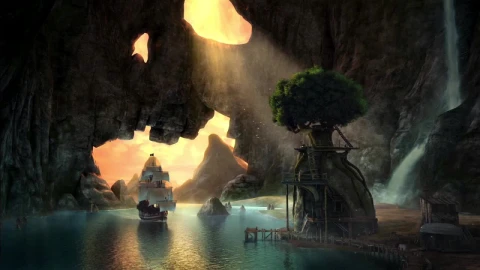 Fantasy Ship Ready To Dock Tinker Bell And The Great Fairy Rescue HD Live Wallpaper For PC - Free Live Wallpaper