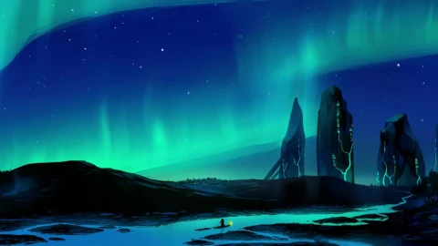 Aurora Borealis On The River HD Live Wallpaper For PC - Free Live Wallpaper