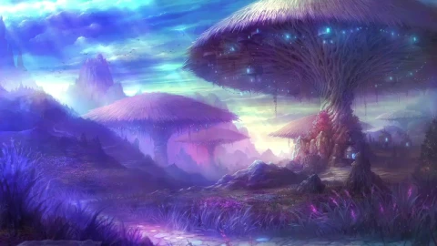 Giant Mushroom Village HD Live Wallpaper For PC - Free Live Wallpaper