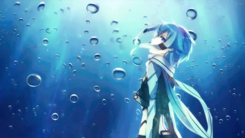 Asada Shino Under The Water Sword Art Online HD Live Wallpaper For PC - Free Live Wallpaper