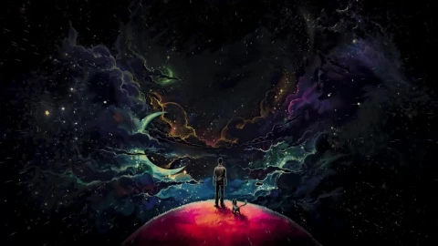 Man And Cat On Space HD Live Wallpaper For PC - Free Live Wallpaper