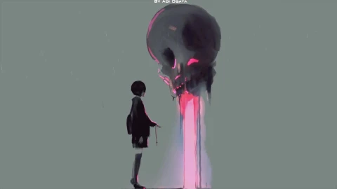 Anime Girl And Skull HD Live Wallpaper For PC - Free Live Wallpaper