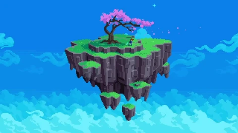Sky Island Pixel HD Live Wallpaper For PC - Free Live Wallpaper