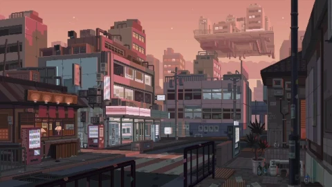 Futuristic City Pixel HD Live Wallpaper For PC - Free Live Wallpaper