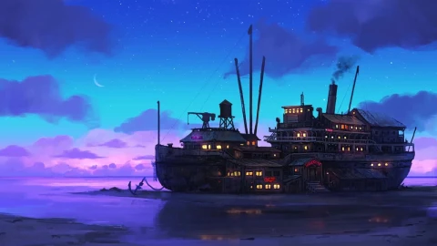 Fantasy Ship On Land HD Live Wallpaper For PC - Free Live Wallpaper