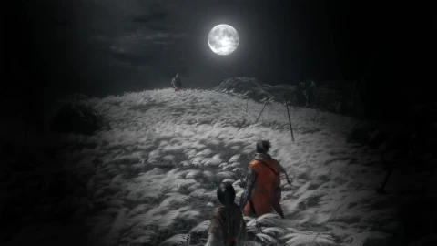 A Battle Under The Moonlight Sekiro Shadows Die Twice HD Live Wallpaper For PC - Free Live Wallpaper