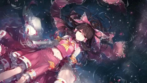 Hakurei Reimu Ripples Touhou HD Live Wallpaper For PC - Free Live Wallpaper