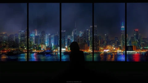 Rainy City Night HD Live Wallpaper For PC - Free Live Wallpaper