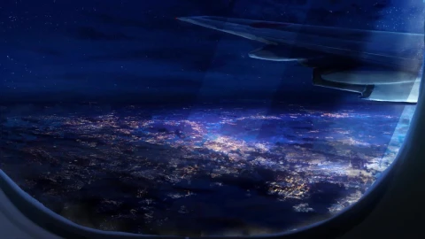 City View From The Plane Window HD Live Wallpaper For PC - Free Live Wallpaper