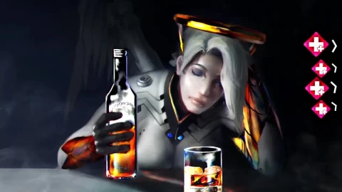 Mercy Drinking Wine HD Live Wallpaper For PC - Free Live Wallpaper