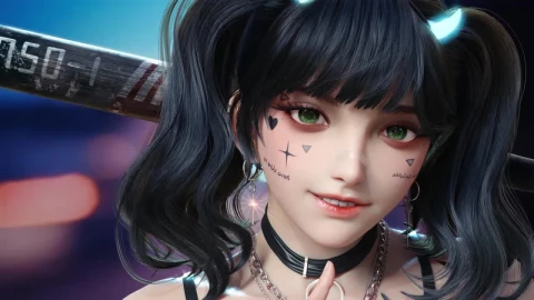Rebel Anime Girl HD Live Wallpaper For PC - Free Live Wallpaper