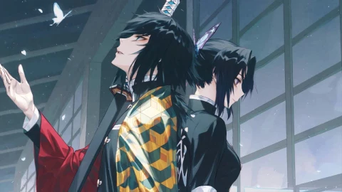 Giyuu Tomioka And Shinobu Kochou Kimetsu No Yaiba HD Live Wallpaper For PC - Free Live Wallpaper