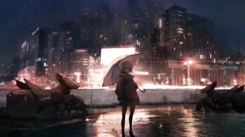 Umbrella Anime Girl 1 HD Live Wallpaper For PC - Free Live Wallpaper