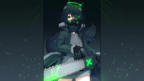 Anime Wolf Girl With A Chainsaw HD Live Wallpaper For PC - Free Live Wallpaper