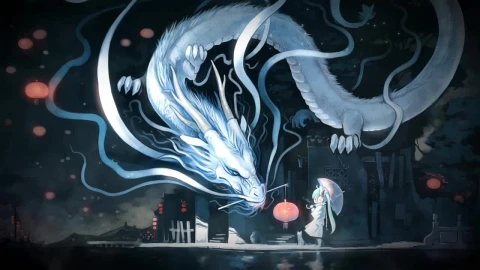 Hatsune Miku White Dragon HD Live Wallpaper For PC - Free Live Wallpaper