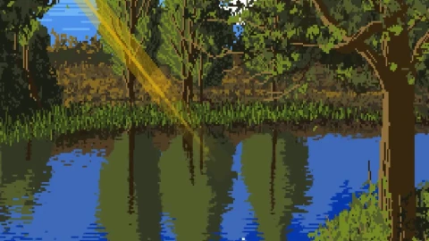 Summer Lake Forest Pixel HD Live Wallpaper For PC - Free Live Wallpaper
