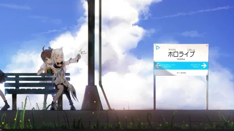 Virtual Youtubers At The Train Station HD Live Wallpaper For PC - Free Live Wallpaper