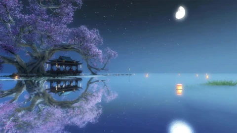 Big Tree Under The Starry Sky HD Live Wallpaper For PC - Free Live Wallpaper