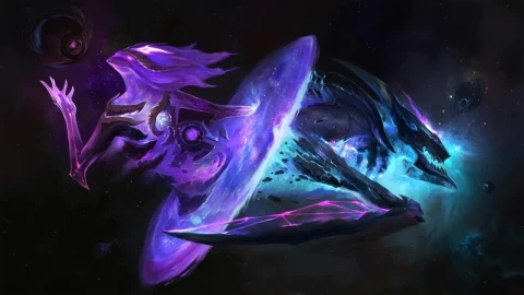 Dark Star Orianna And Khazix League Of Legends HD Live Wallpaper For PC - Free Live Wallpaper