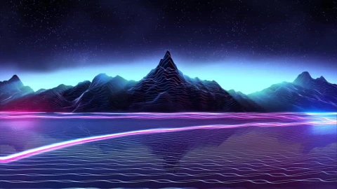 Synth Mountain HD Live Wallpaper For PC - Free Live Wallpaper